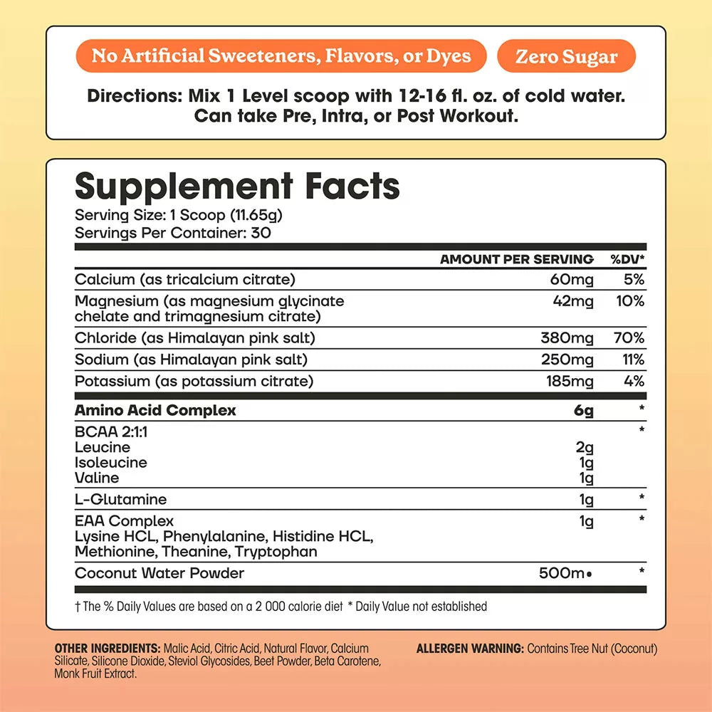 Fit & Lean Amino Hydration (350 g, Peach Mango)