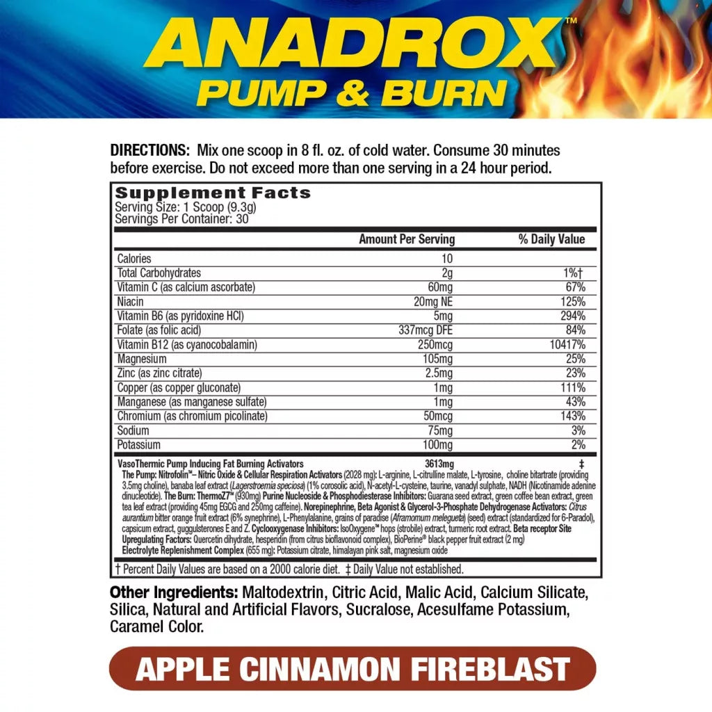MHP Anadrox 2-in-1 Pre-Workout (279 g, Apple Cinnamon)