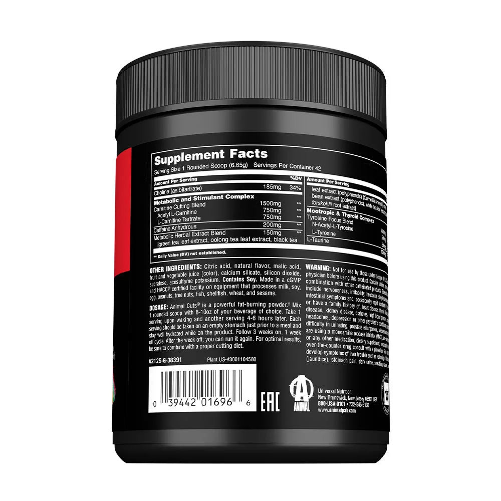 Universal Nutrition Animal Cuts Powder (248 g, Rainbow Candy)