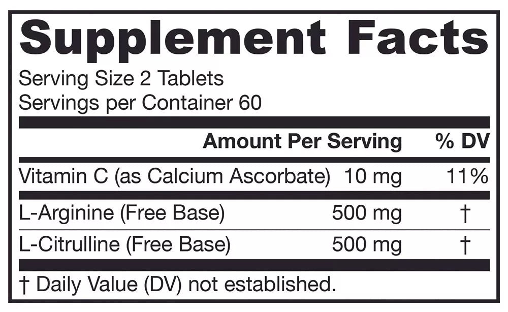 Jarrow Formulas Arginine-Citrulline Sustain (120 Tablets)