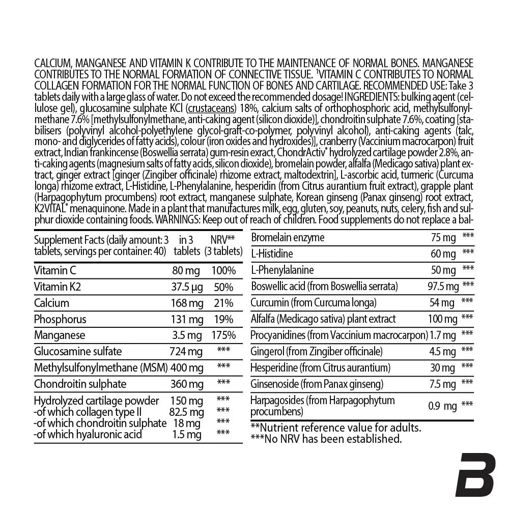 BioTechUSA Arthro Forte (120 Tablets)