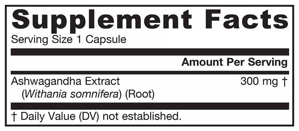 Jarrow Formulas Ashwagandha 300 mg (120 Veggie Capsules)
