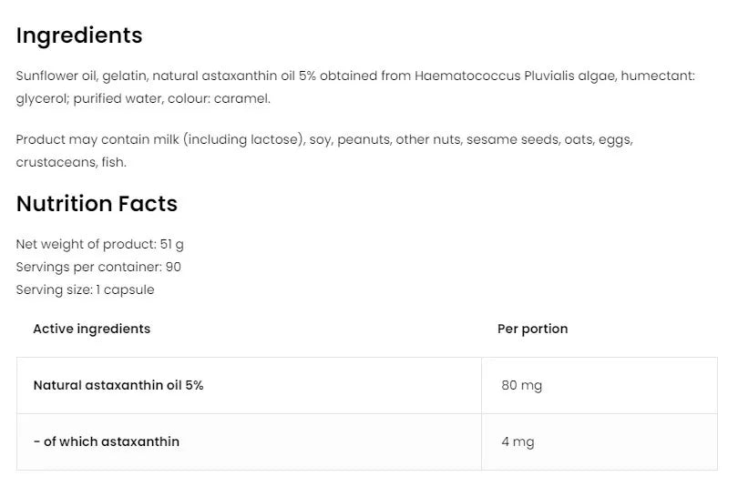 OstroVit Astaxanthin Forte (90 Capsules)