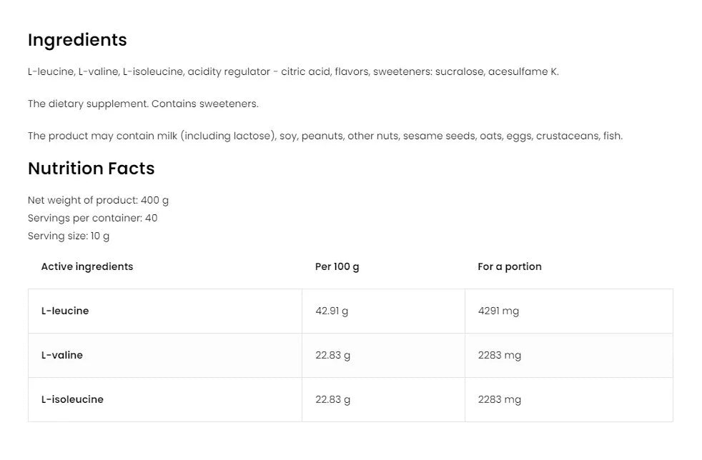OstroVit BCAA INSTANT (400 g, Green Apple)