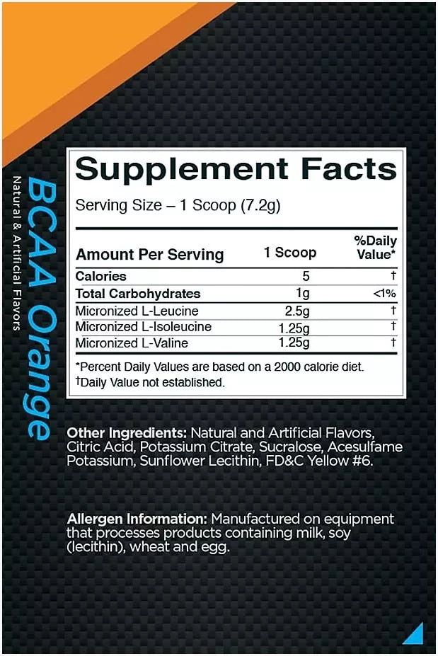 Rule1 BCAAs (222 g, Orange Burst)