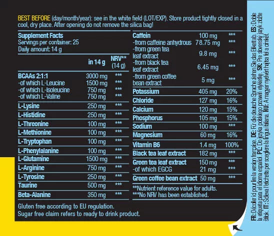 BioTechUSA Amino Energy Zero With Electrolytes (360 g, Peach Iced Tea)