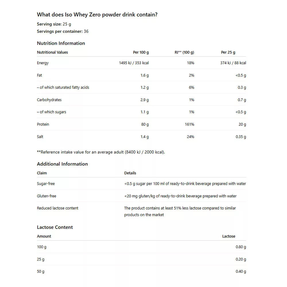 BioTechUSA Iso Whey Zero (908 g, Dubai Chocolate)