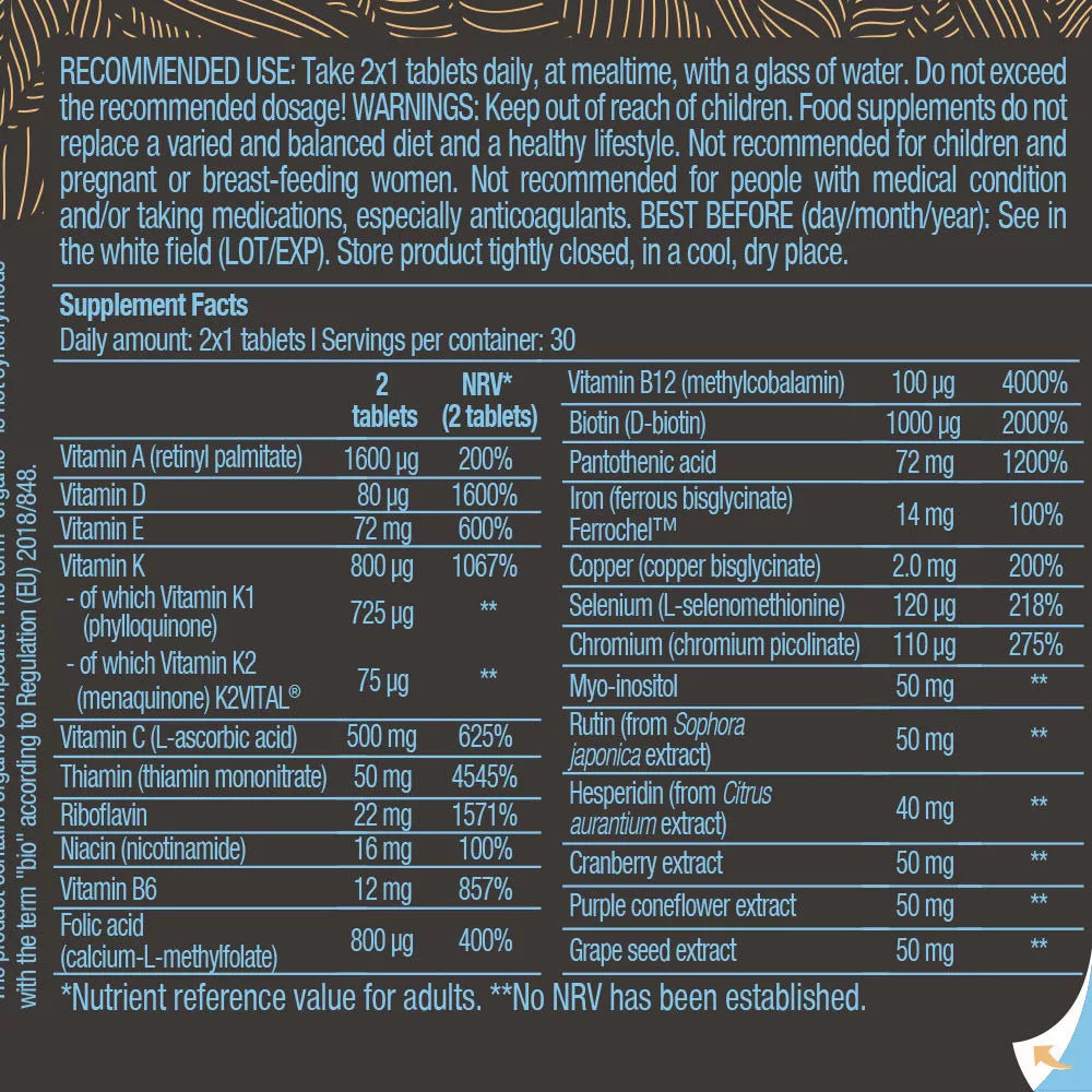 BioTechUSA Multivitamin For Women from Organic Sources (60 Tablets)
