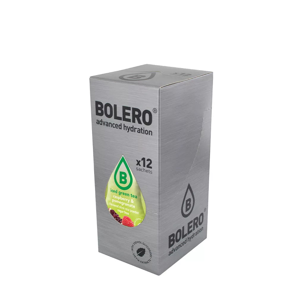 Bolero Iced Green Tea Mix (12 x 8 g, Raspberry & Pomegrenate)