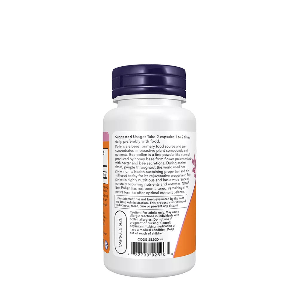 Now Foods Bee Pollen 500 mg (100 Capsules)