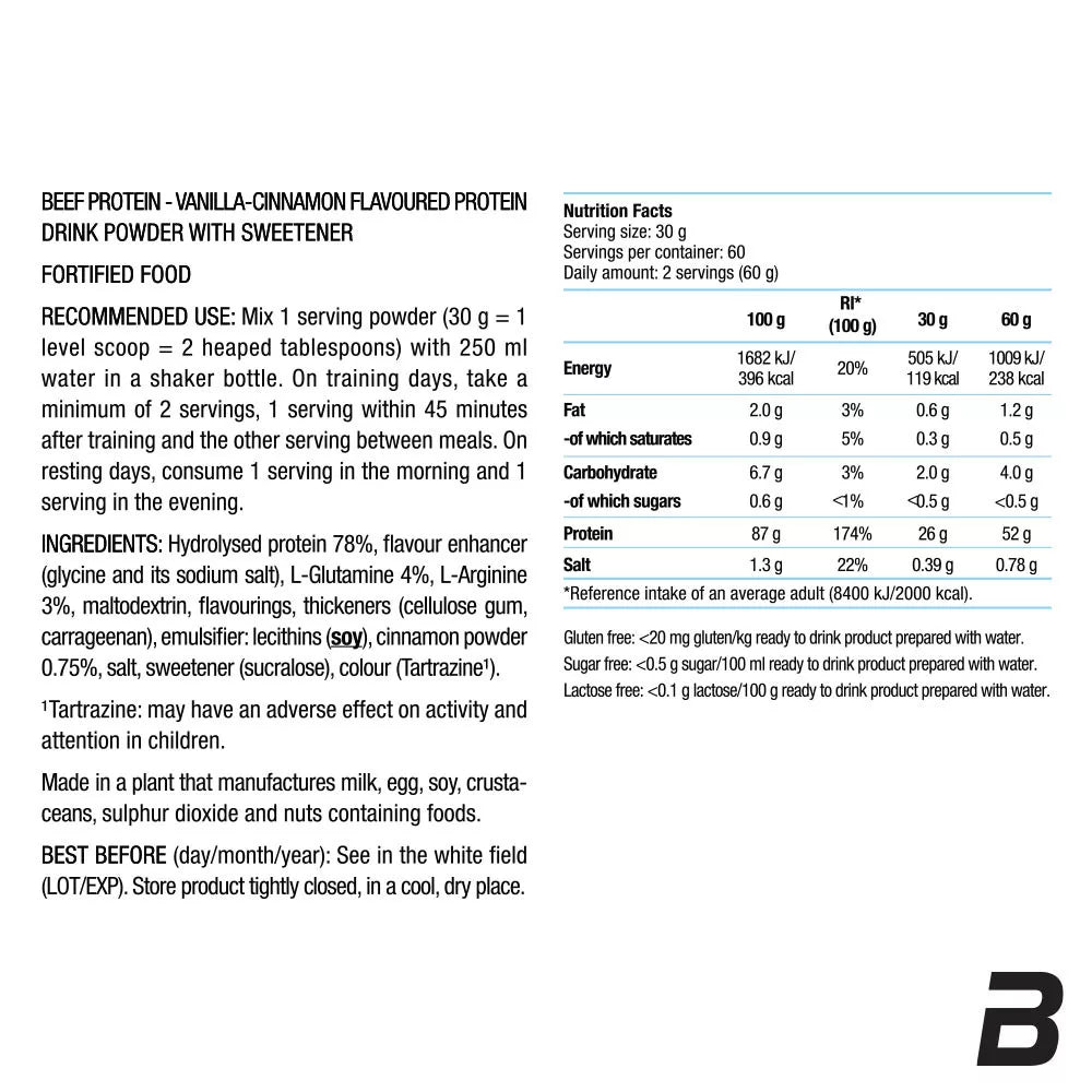BioTechUSA Beef Protein (1816 g, Cinnamon Vanilla)