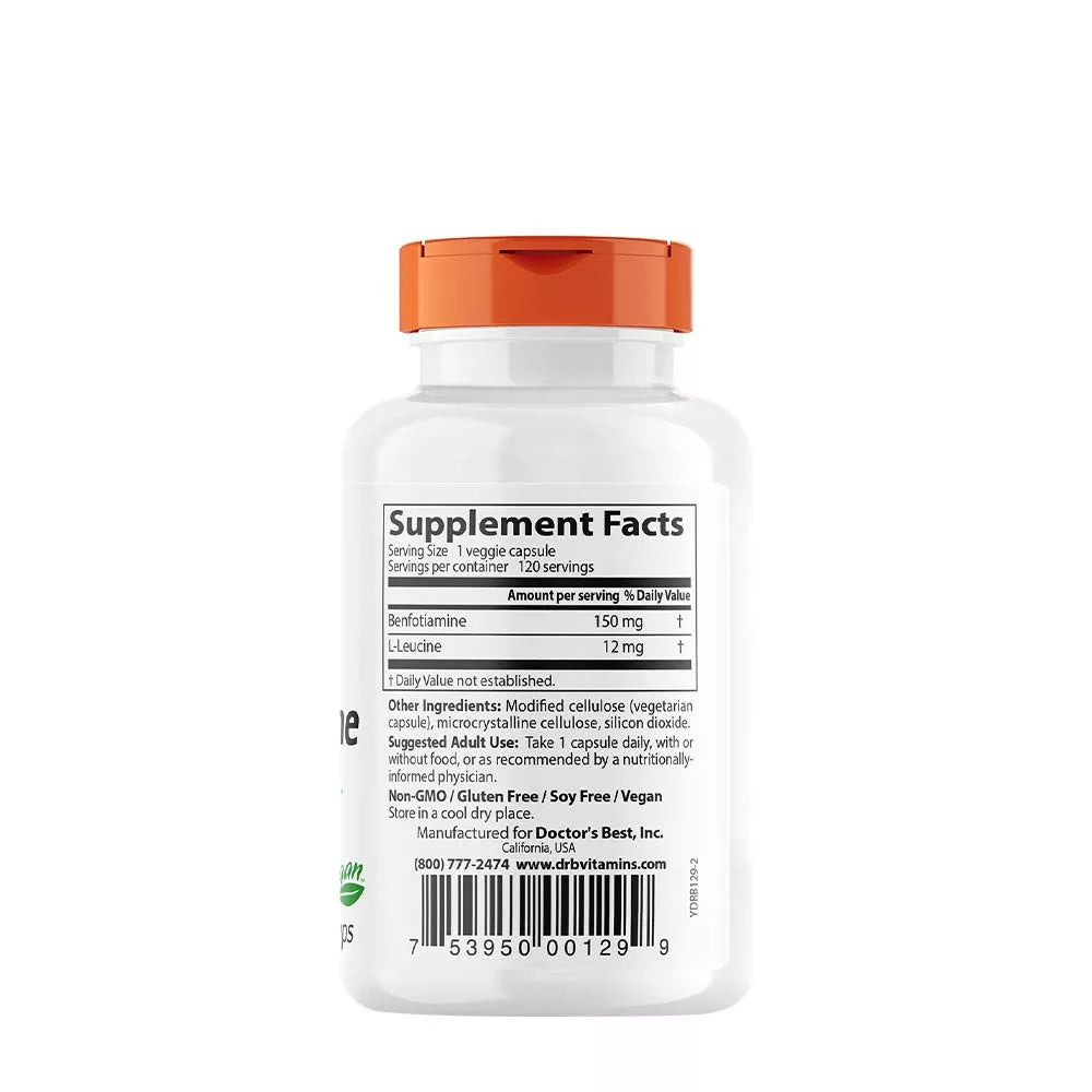 Doctor's Best Benfotiamine With Benfopure 150 mg (120 Veggie Capsules)