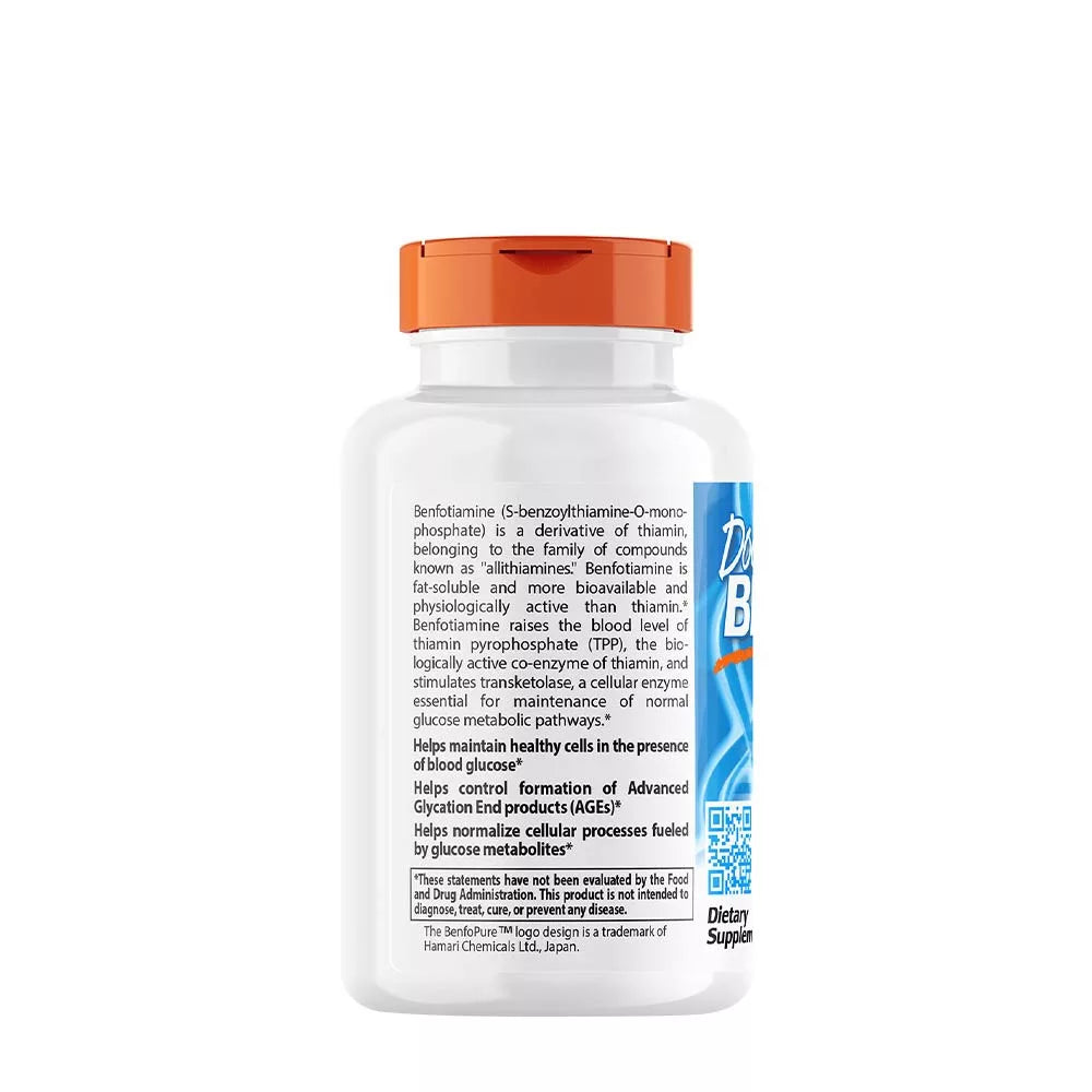 Doctor's Best Benfotiamine With Benfopure 150 mg (120 Veggie Capsules)