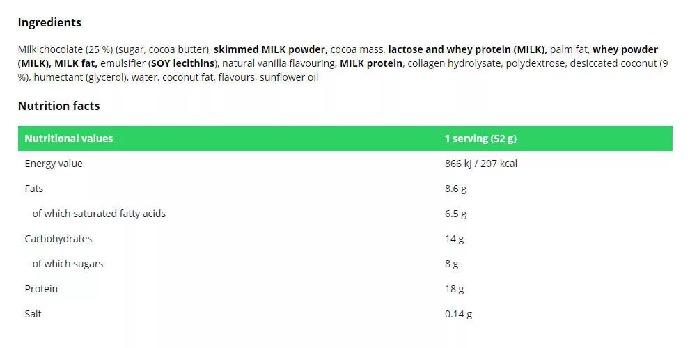 Mars Bounty High Protein Bar (52 g, Bunty)