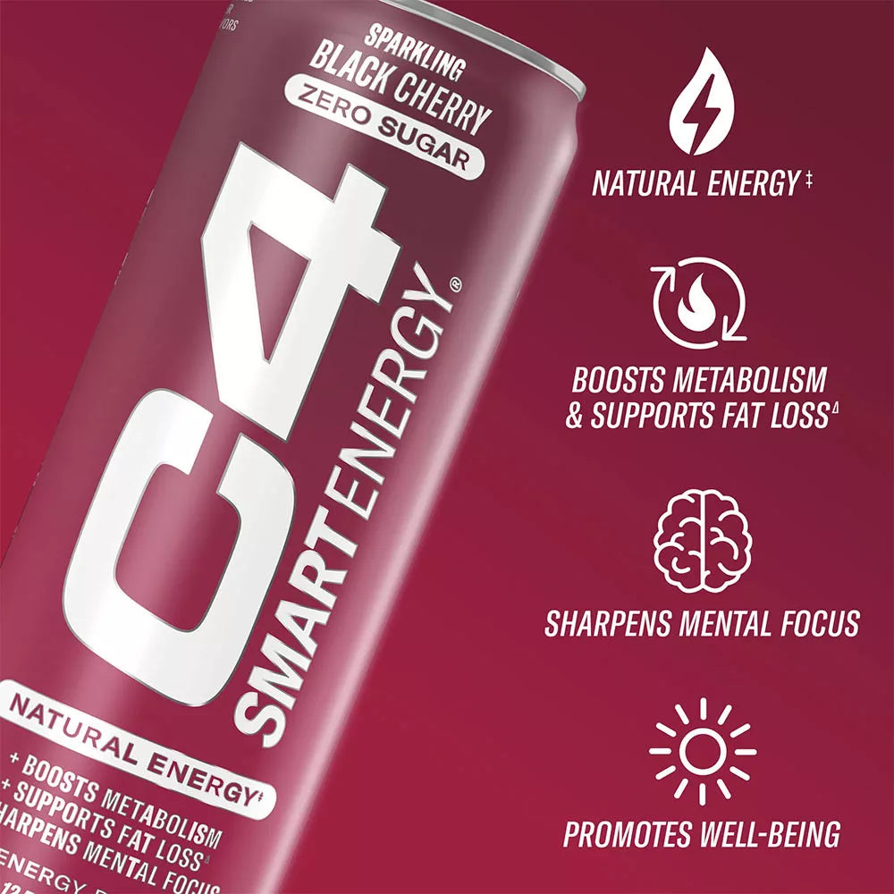 Cellucor C4 Smart Energy Drink (330 ml, Red Berry Yuzu)