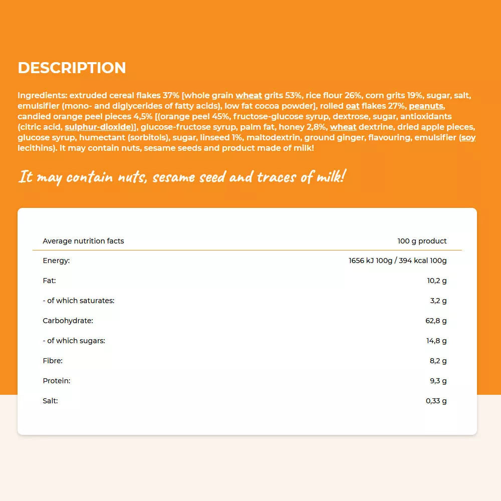 Cerbona Honey with Orange Muesli (200 g)