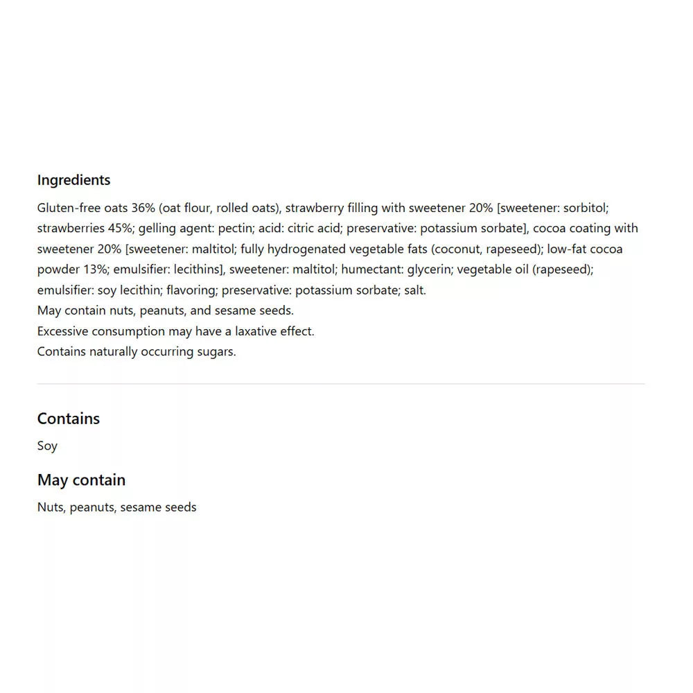 Cerbona Gluten-Free Strawberry Bar (30 g)