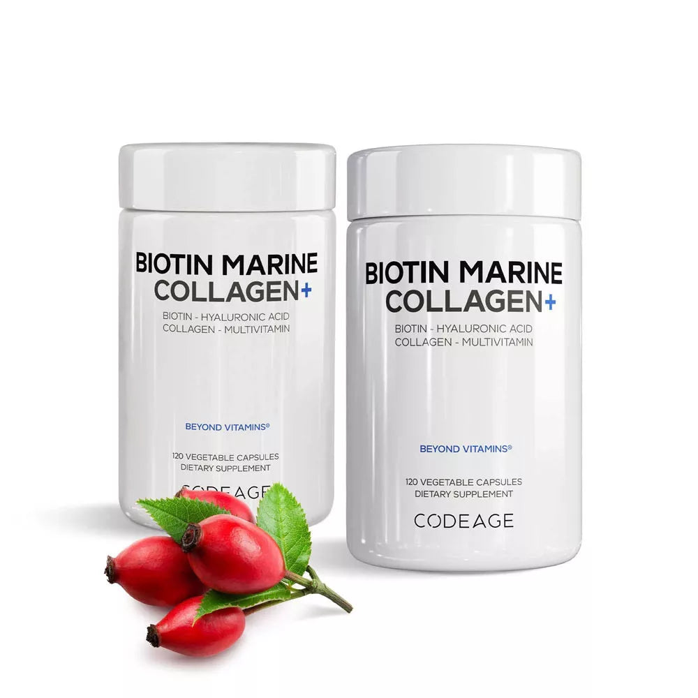 Codeage Biotin Marine Collagen (120 Veg Capsules)