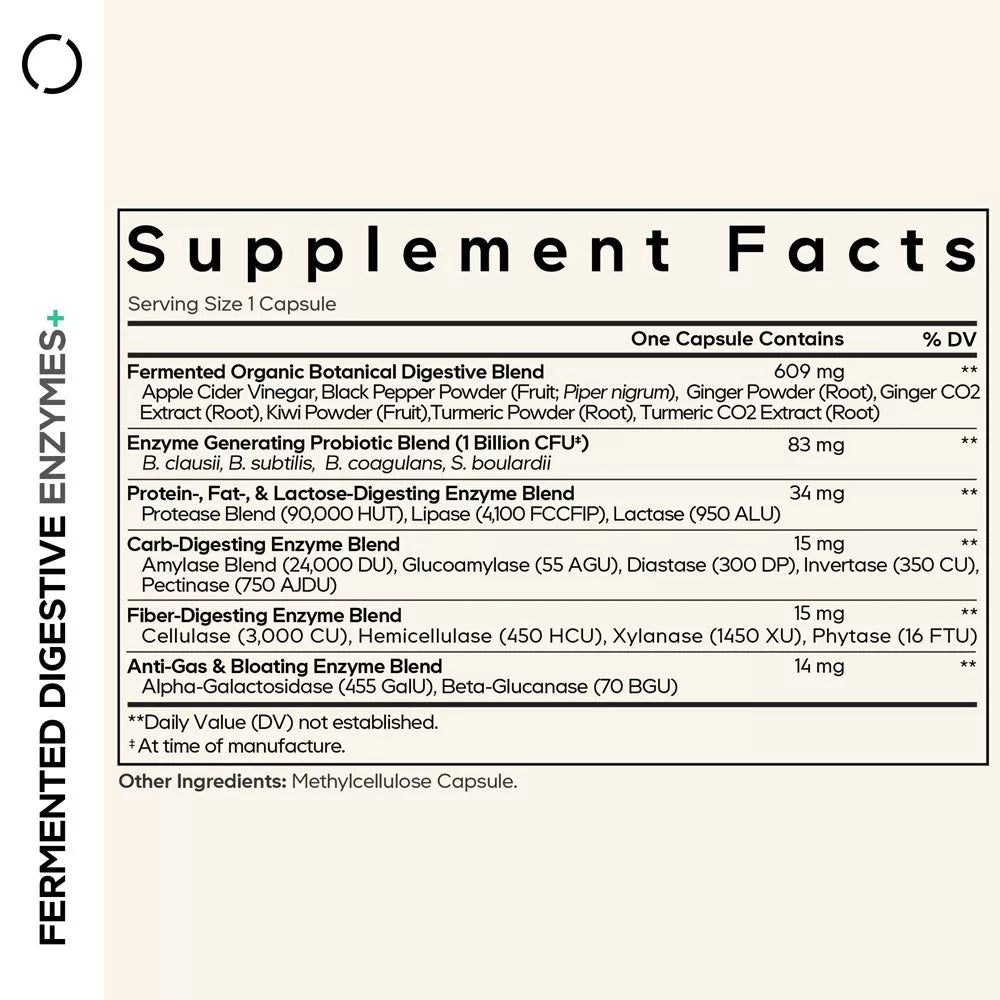 Codeage Fermented Digestive Enzymes+ (90 Veg Capsules)