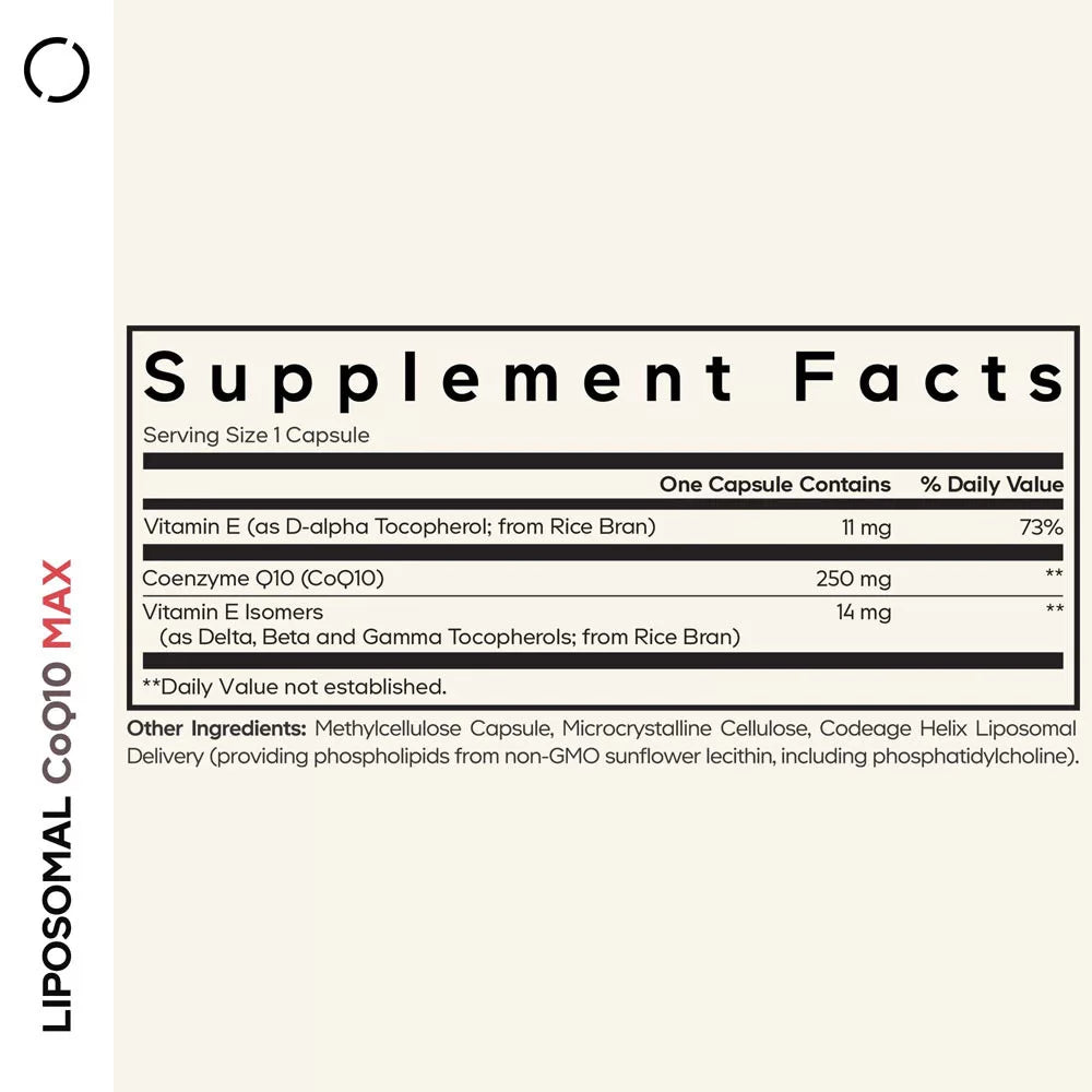 Codeage Liposomal CoQ10 MAX (60 Veg Capsules)