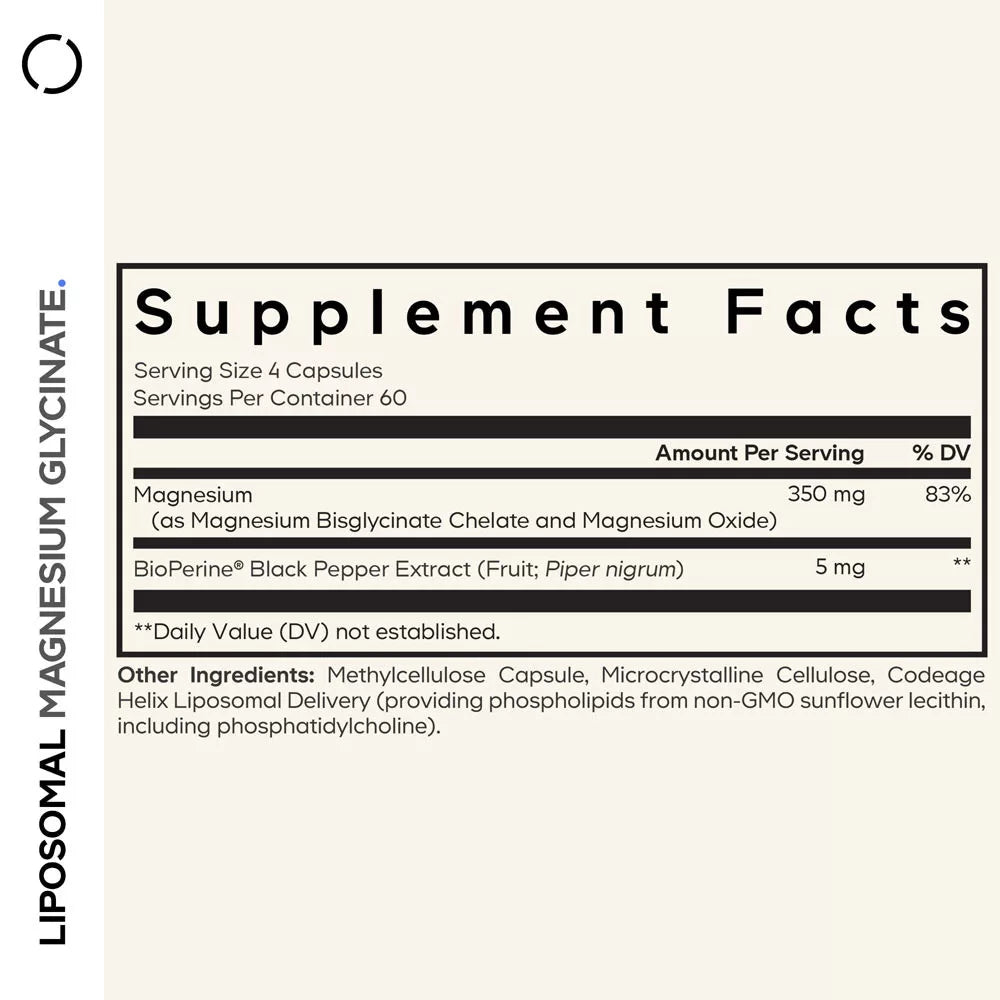 Codeage Liposomal Magnesium Glycinate (240 Veg Capsules)