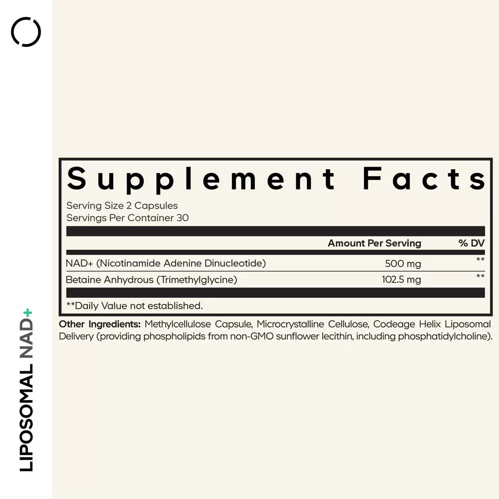 Codeage Liposomal NAD+ (60 Veg Capsules)