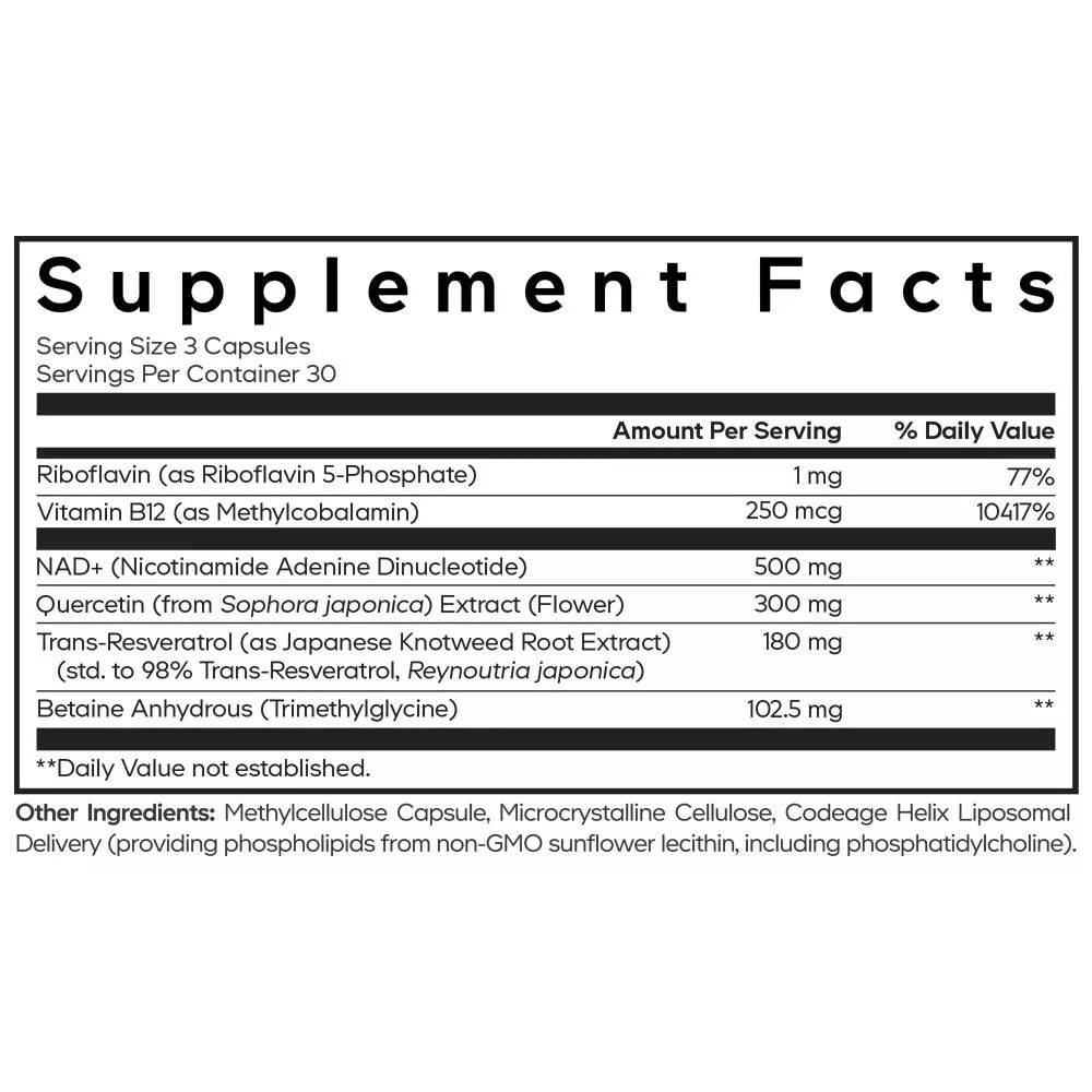 Codeage Liposomal NAD+ ULTRA (90 Veg Capsules)