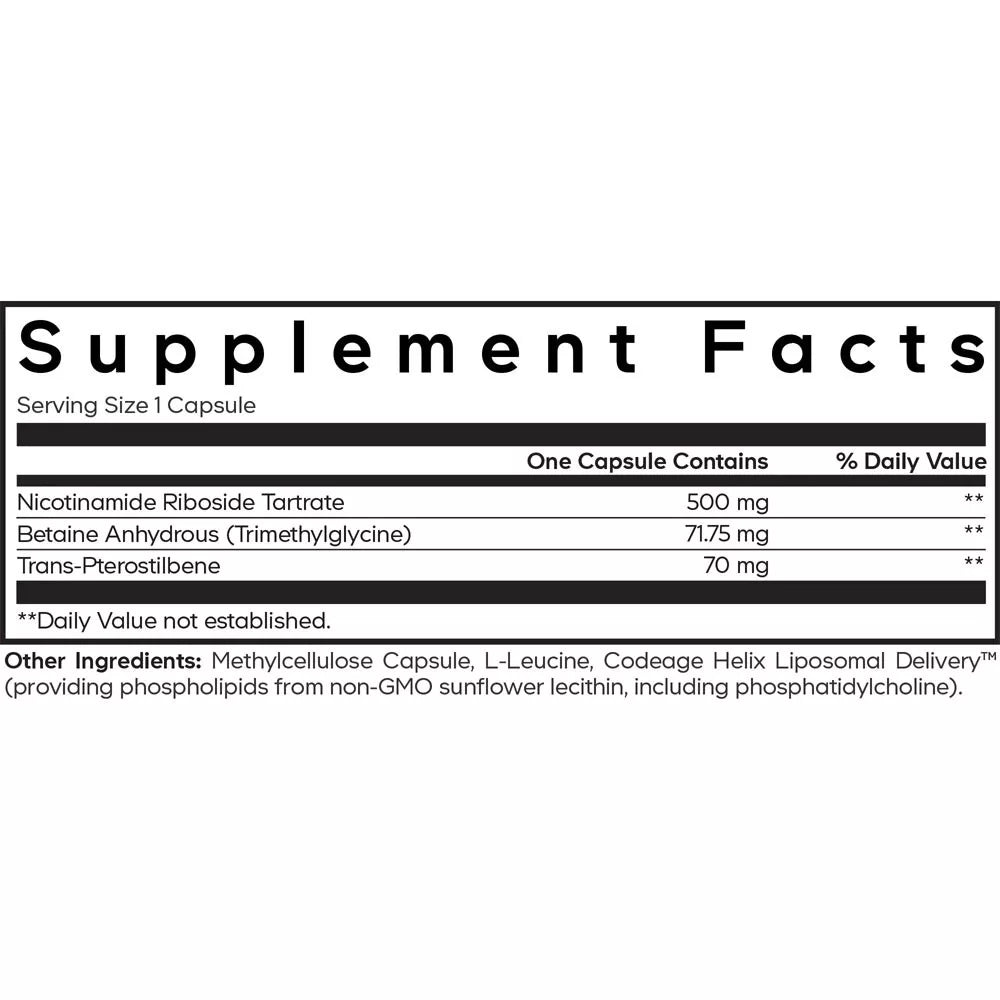 Codeage Liposomal Nicotinamide Riboside (60 Veg Capsules)