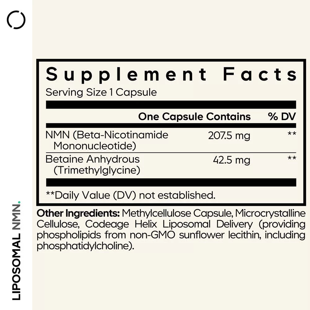 Codeage Liposomal NMN (30 Veg Capsules)
