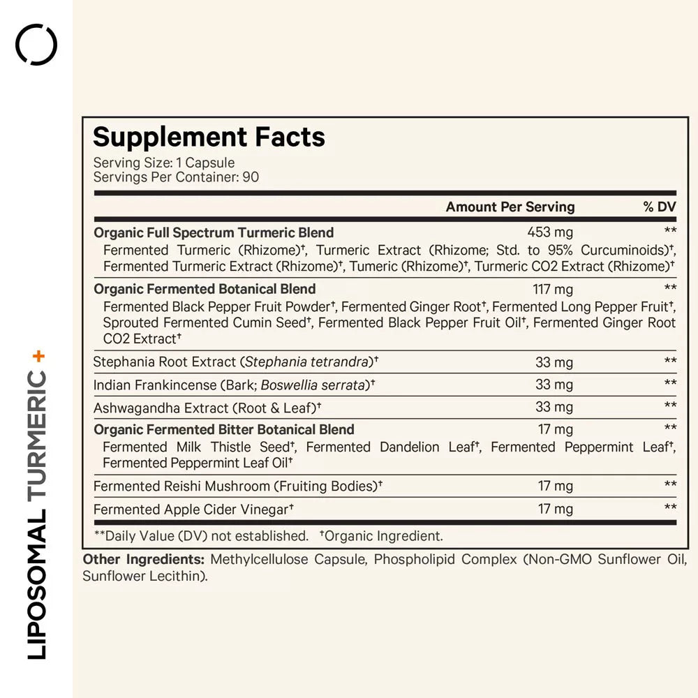 Codeage Liposomal Turmeric+ (90 Veg Capsules)
