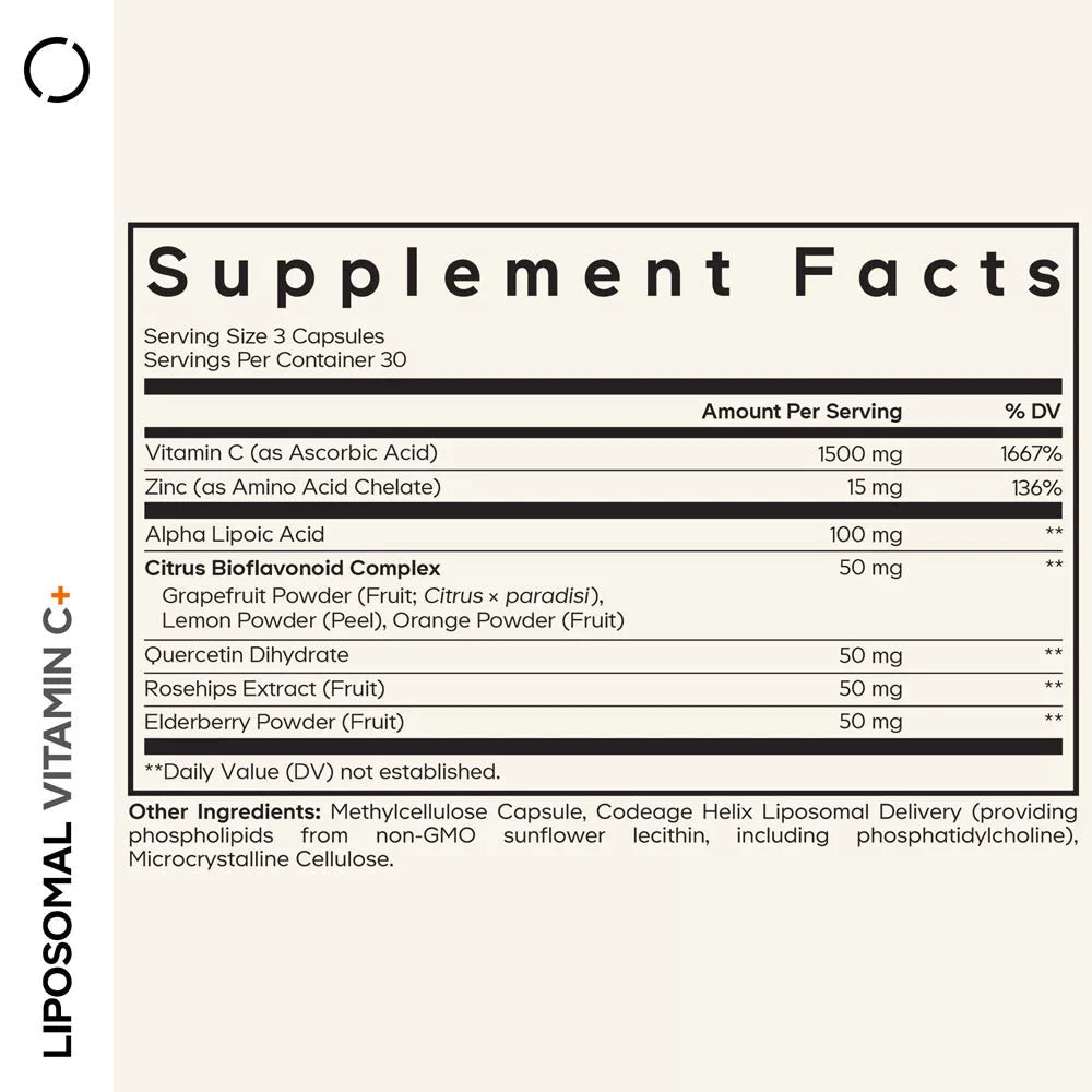 Codeage Liposomal Vitamin C+ Large (90 Veg Capsules)