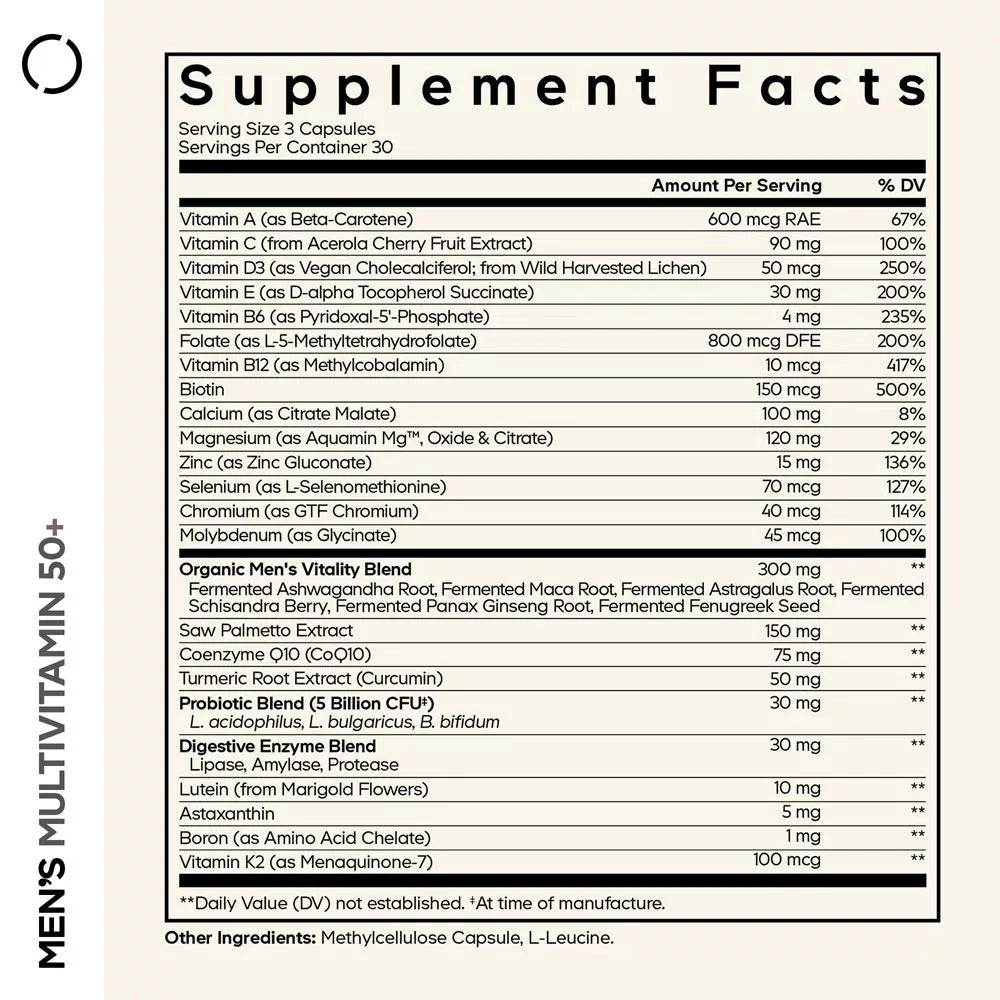 Codeage Men's Multivitamin 50+ (90 Veg Capsules)