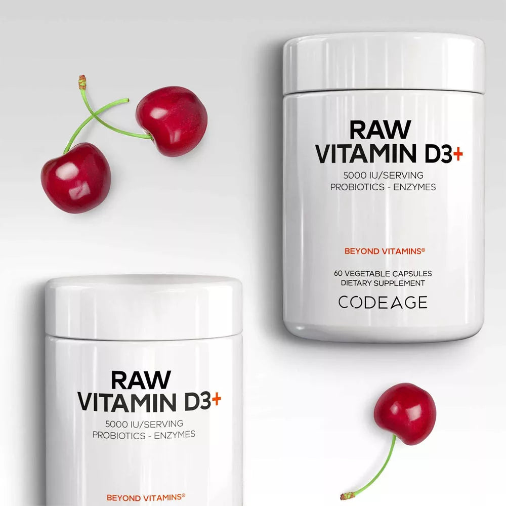 Codeage Raw Vitamin D3+ (60 Veg Capsules)