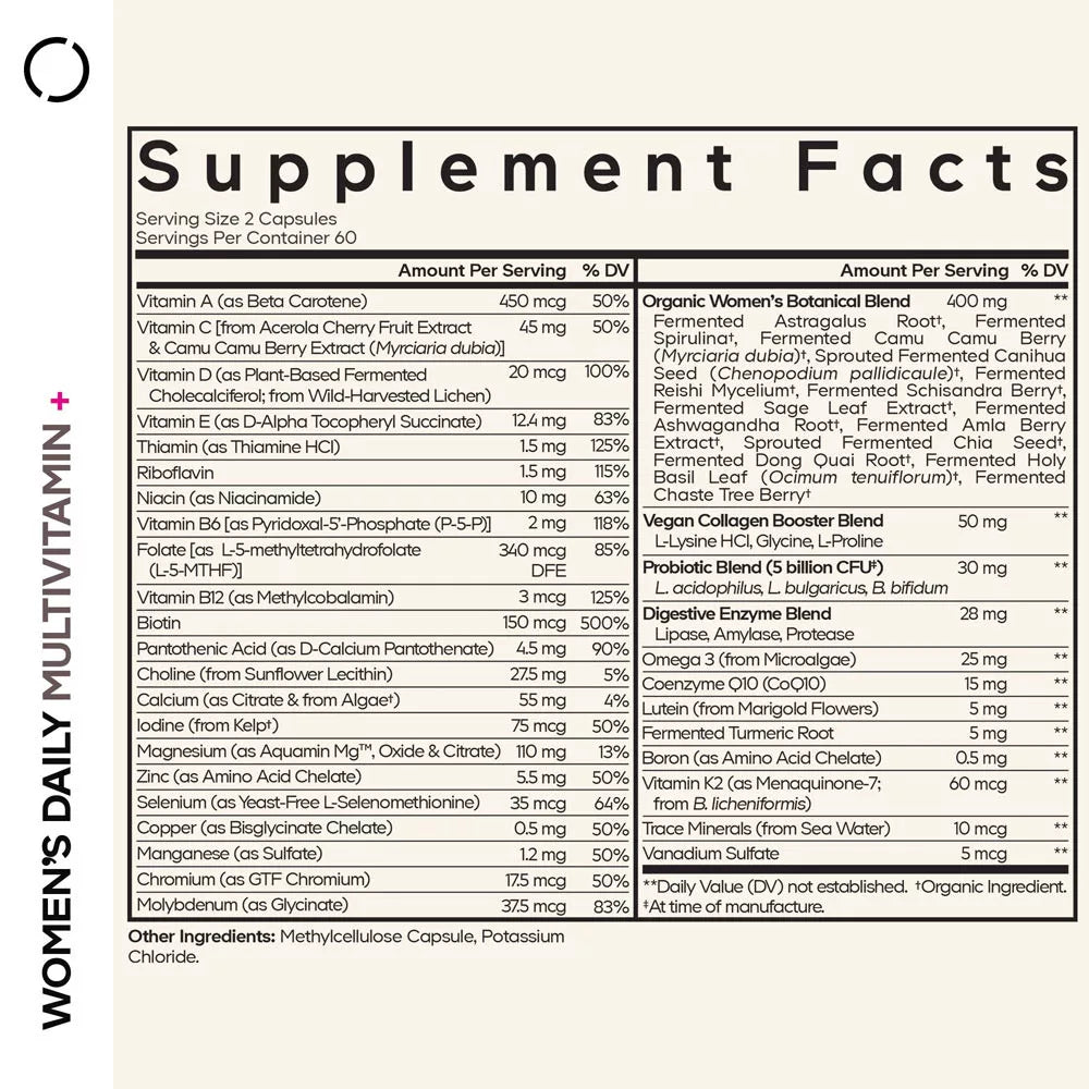 Codeage Women's Fermented Multivitamin+ (120 Veg Capsules)