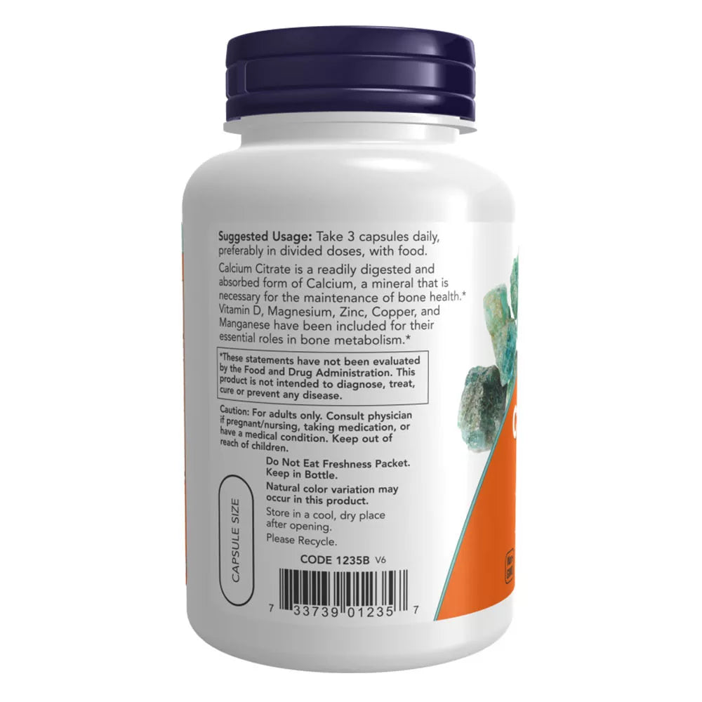 Now Foods Calcium Citrate (120 Veg Capsules)