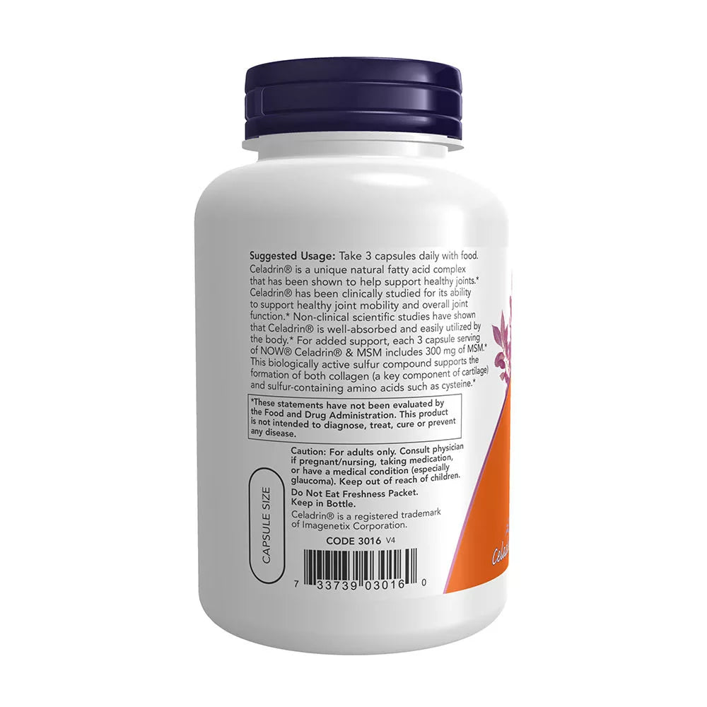 Now Foods Celadrin & MSM 500 mg (120 Capsules)