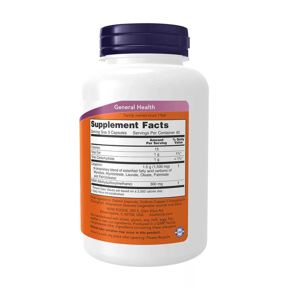 Now Foods Celadrin & MSM 500 mg (120 Capsules)
