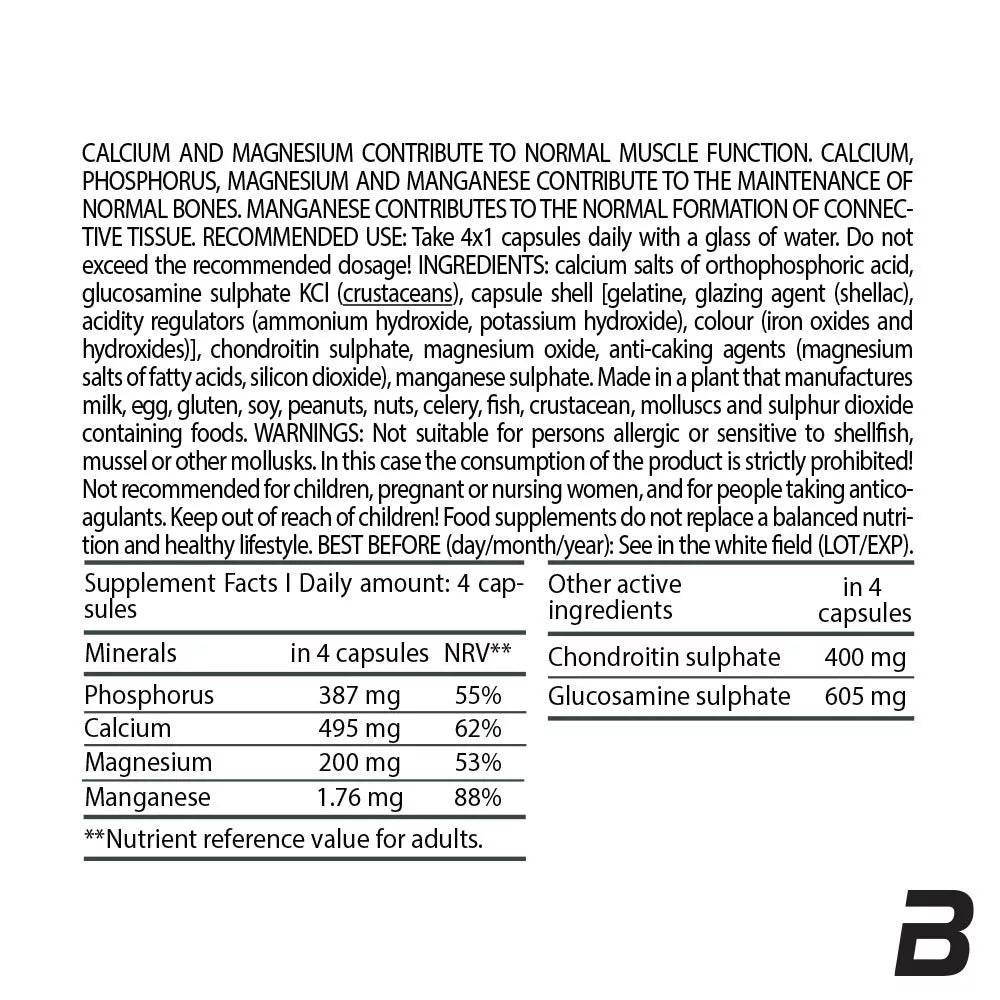BioTechUSA Chondroitin Glucosamine (60 Capsules)