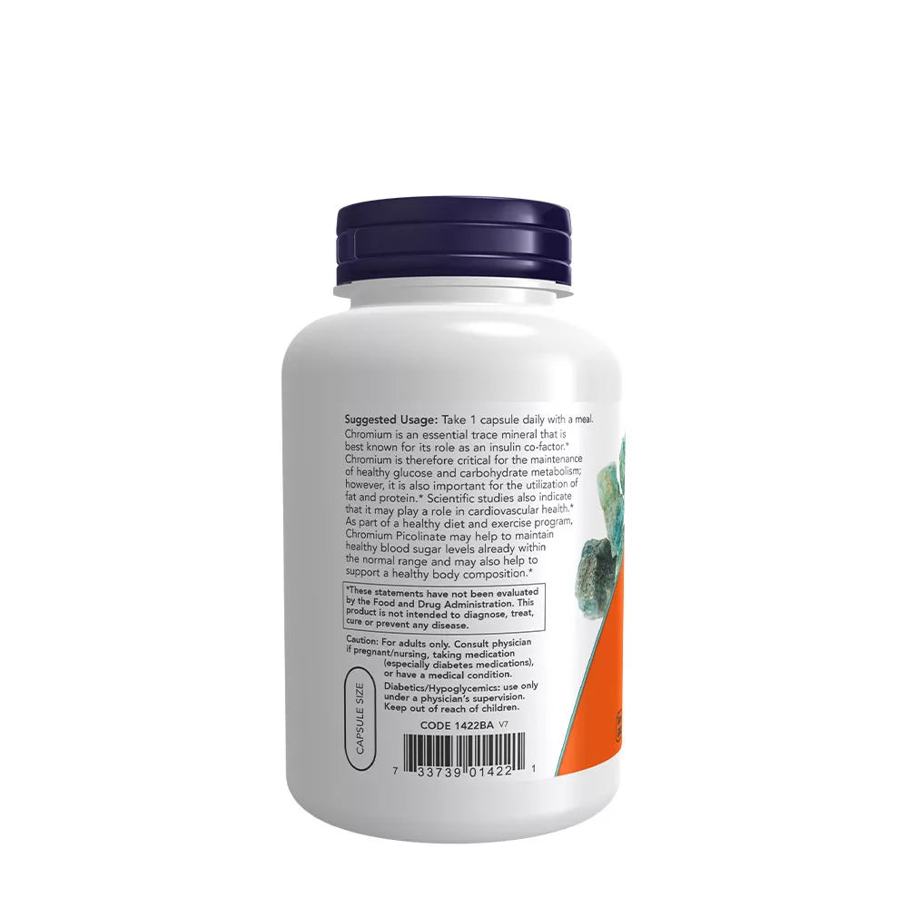 Now Foods Chromium Picolinate 200 mcg (250 Veg Capsules)