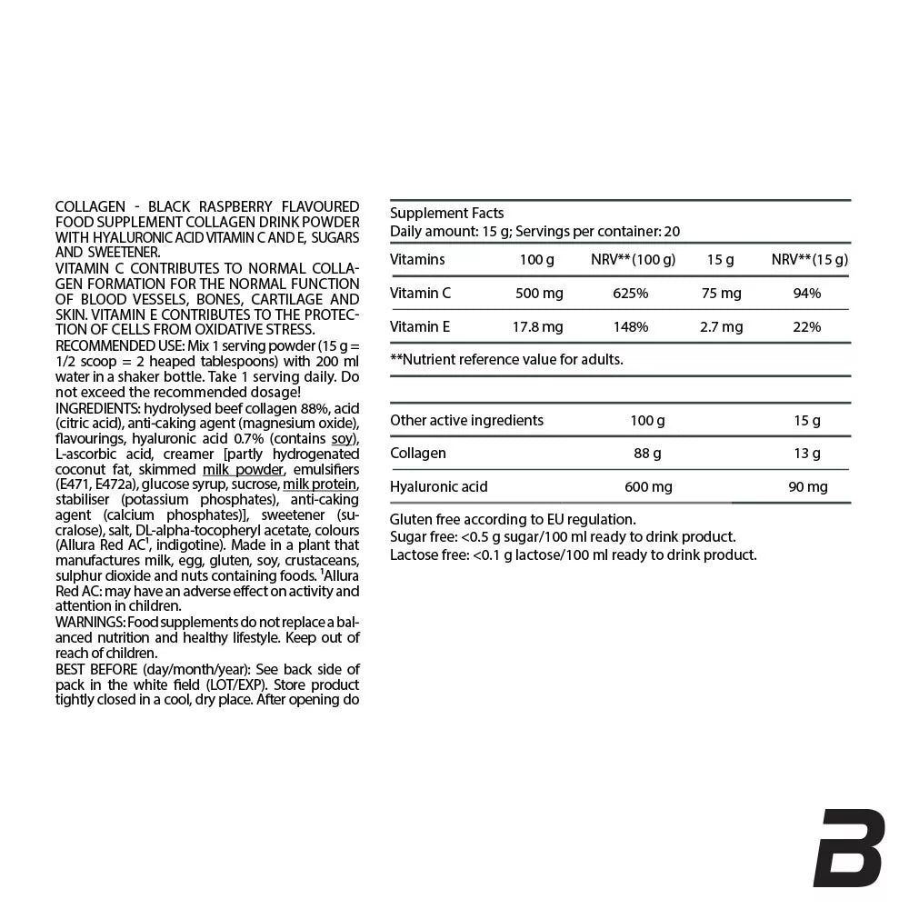 BioTechUSA Collagen drink powder (300 g, Black Raspberry)