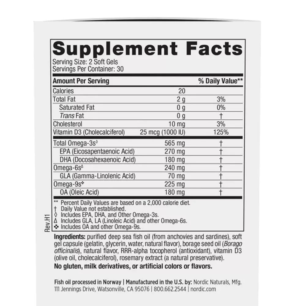 Nordic Naturals Complete Omega-D3 (60 Softgels, Lemon)