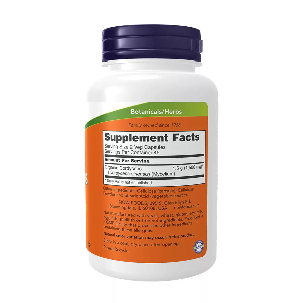 Now Foods Cordyceps 750 mg (90 Veg Capsules)