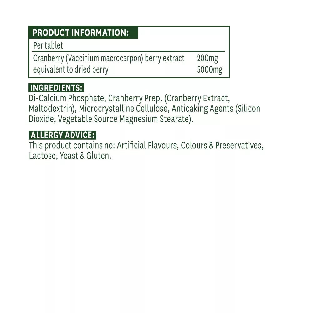 Natures Aid Cranberry 200 mg (30 Tablets)