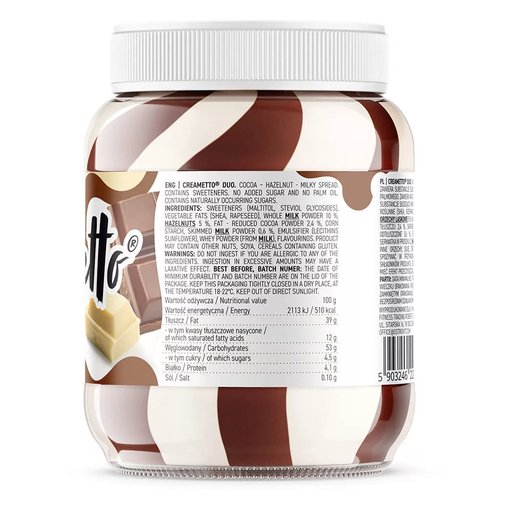 OstroVit Creametto (350 g, DUO milk hazelnut)