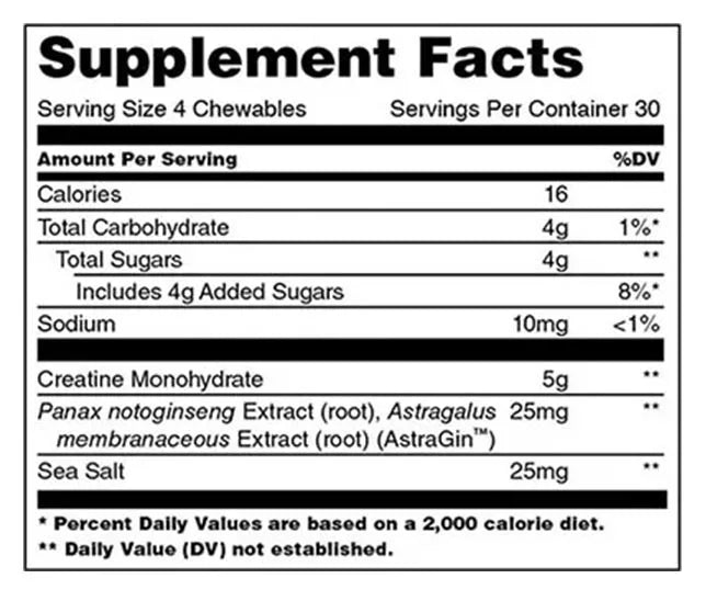 Universal Nutrition Animal Creatine Chews (120 Chewables, Grape)