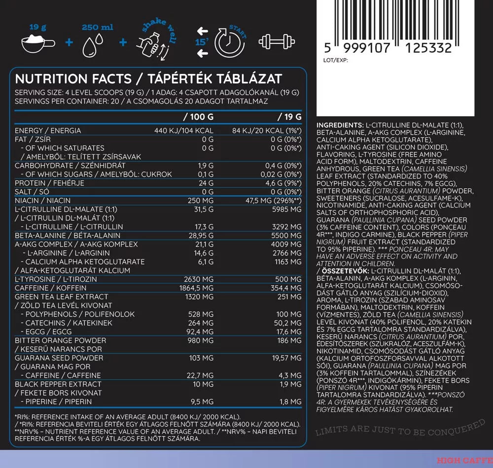 Nutriversum Limitless PWO (380 g, Blueberry)