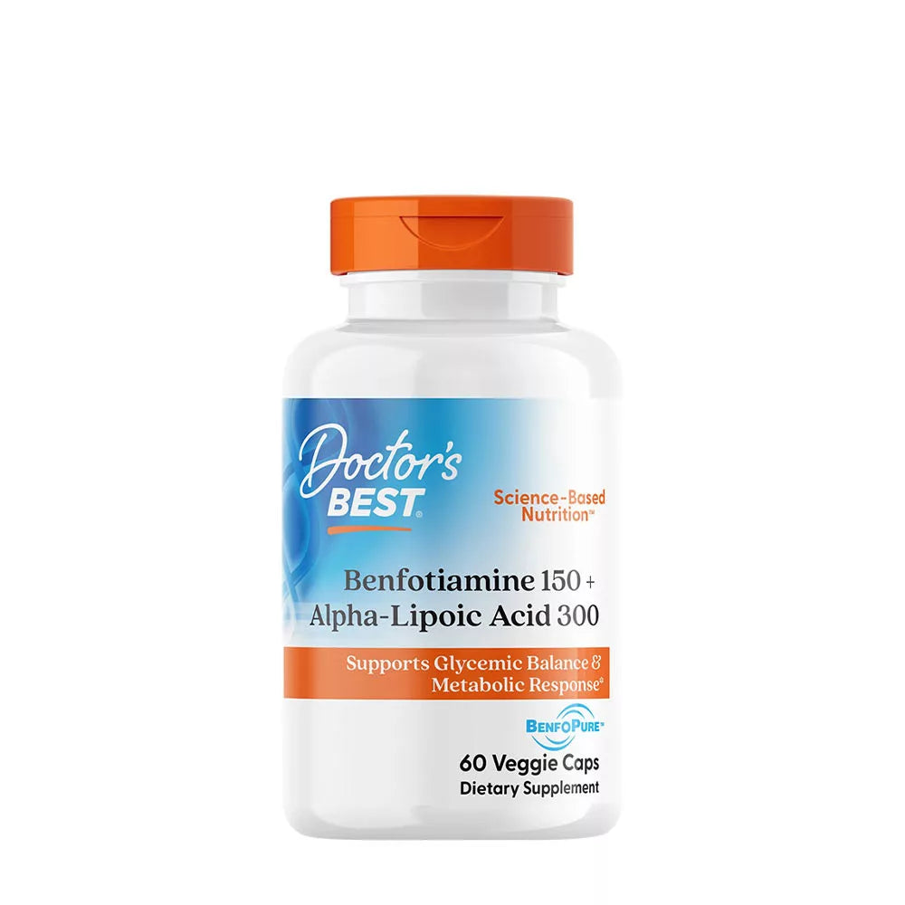 Doctor's Best Benfotiamine 150 + Alpha-Lipoic Acid 300 (60 Veggie Capsules)