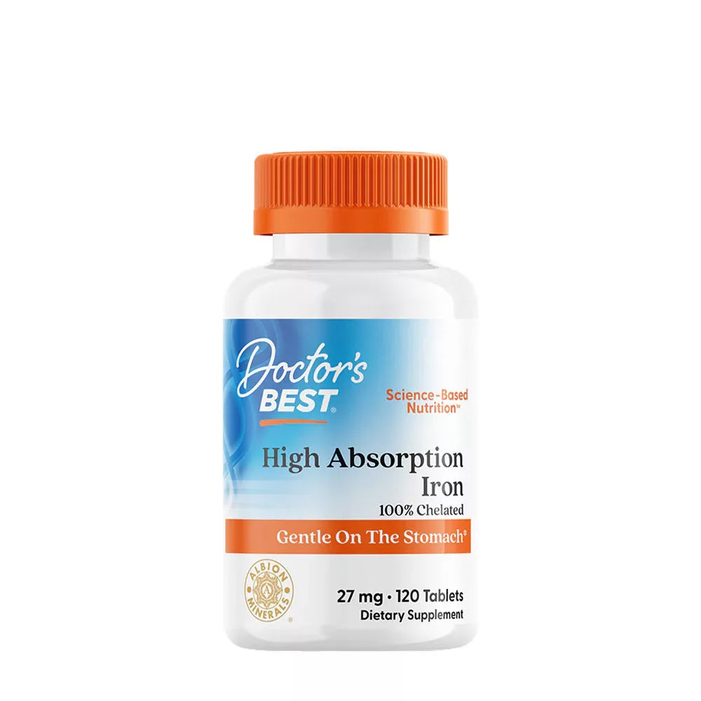 Doctor's Best High Absorption Iron 27 mg (120 Tablets)