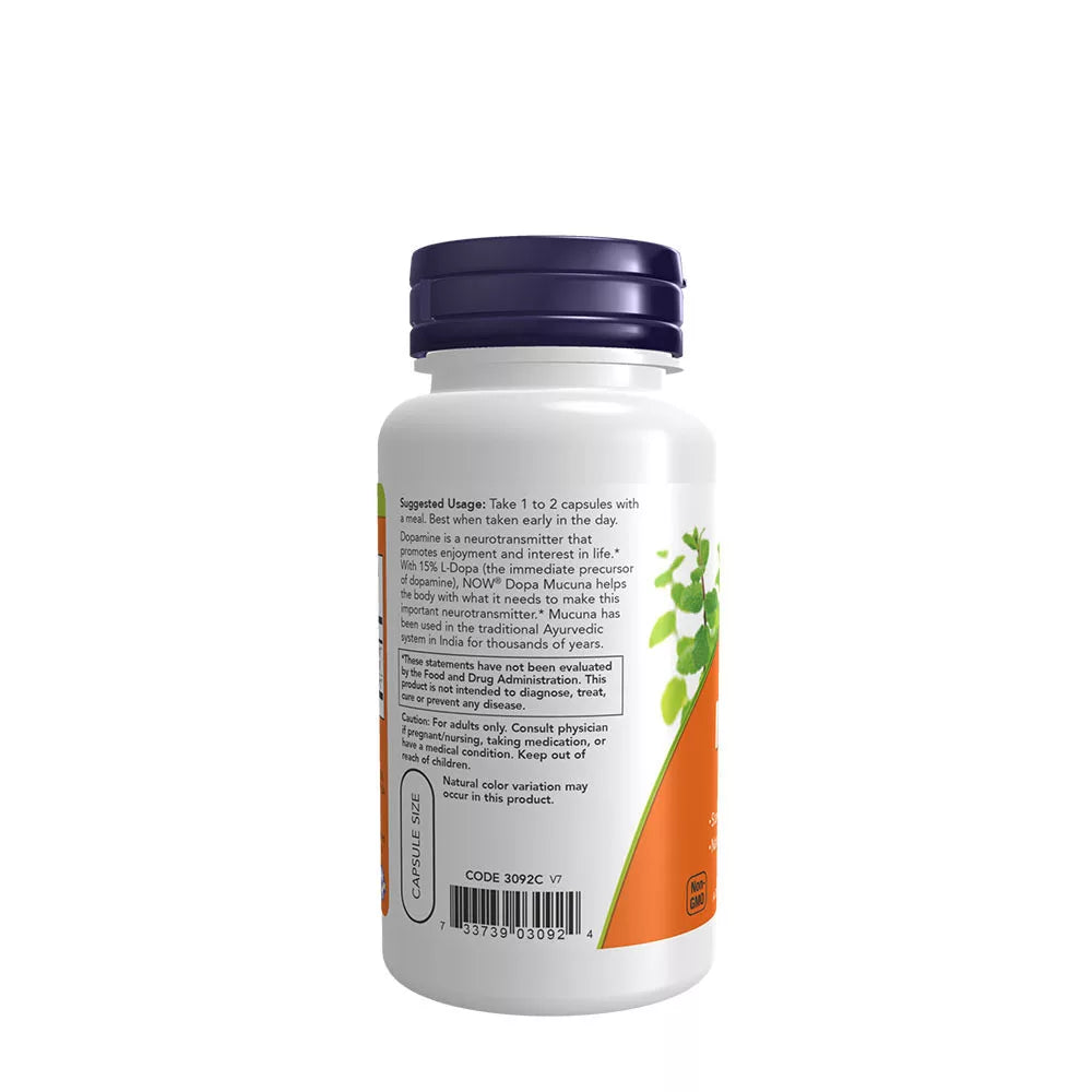 Now Foods DOPA Mucuna Veg Capsules (90 Veg Capsules)