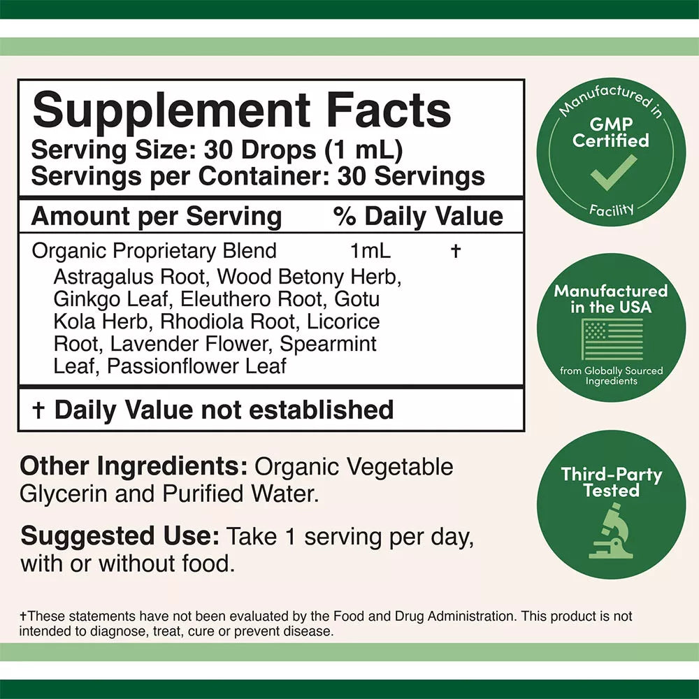 Double Wood Supplements Adrenal Support Drops (30 ml)